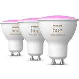 Kølige hvide Lyskilder Philips Hue White and Color LED Lamps 4.3W GU10 3-Pack