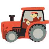 Dyr Traktorer junior traktor 8 cm trä röd