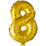 Balloner Guld folieballon som tallet 8