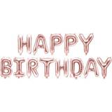 Tekst- & Temaballoner PartyDeco Text & Theme Balloons Happy Birthday Rosegold