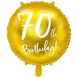 Balloner PartyDeco 70 Års Fødselsdags Ballon, Guld