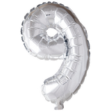 Balloner Sølv folieballon som tallet 9