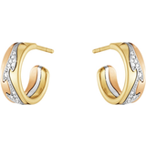 Rosaguld Øreringe Georg Jensen Fusion Small Earrings - Rose Gold/White Gold/Gold/Diamonds