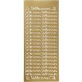 Creotime Klistermærker Creotime Stickers, ark 10x23 cm, guld, velkommen, 1ark