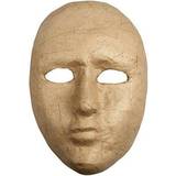 Beige Masker Creative Papier Mache Full Face Mask