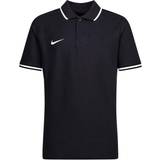 Drenge Overdele Nike Youth Boys Polo Team Club 19 SS - Black/White (AJ1502-010)