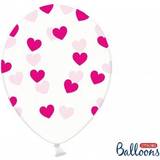 Latexballoner PartyDeco Balloner M. Pink Hjerter, Klar