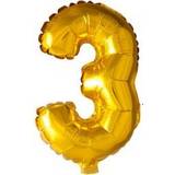 Balloner Guld folieballon som tallet 3