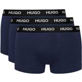 Hugo Boss Herre - XS Underbukser HUGO BOSS Stretch Jersey Trunks with Logo Waistbands 3-pack - Dark Blue