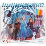 Malebøger Disney målarbok Frozen II 20 x 21,5 cm kartong blå/vit 5-delad