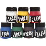 Hvid Farver Creativ Company Linoleumssværte assorterede farver 7 x 250 ml