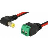 Kabelclips & Fastgøring DeLock DC stik til terminal block 2-pin 5.5 x 2.1 Vinklet 15 cm