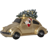 Guld - LED-belysning Julelamper Star Trading Scenery Merryville Christmas Car with Santa Julelampe 12cm