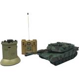Zegan Fjernstyret legetøj Zegan USA M1A2 Fjernstyret Tank 1:28 VS Fort 27Mhz