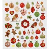 Julekugler Creativ Company Stickers, julekugler og pynt, 15x16,5 cm, 1 ark