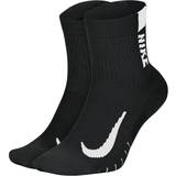 Herre Strømper Nike Multiplier Running Ankle Socks 2-pack Men - Black/White