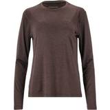 38 - Brun T-shirts & Toppe Endurance Maje Melange L/S T-shirt Women - Black Bean