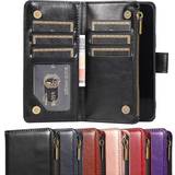 CaseOnline Double Flip Zipper Wallet Case for iPhone 13