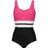 48 - Dame - Pink Badetøj Abecita Piquant Swimsuit - Black/Pink