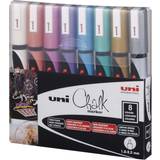 Uni Kuglepenne Uni Chalk PWE-5M, sletbar marker, metallic, 8 stk