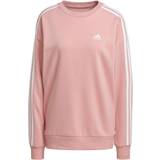Adidas 26 - Pink Overdele adidas Women Essentials Studio Lounge 3-Stripes Sweatshirt - Wonder Mauve/White