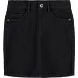 Sort Nederdele Name It High Waist Denim Skirt - Black/Black Denim (13190858)