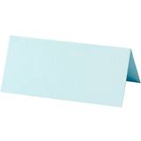 Blå Brugskunst Bordkort lys blå str. 9x4 cm 220 g 10stk Dekoration