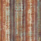 Stribede - Vinyltapeter Galerie Grunge Collection Corrugated Metal Gold Rust G45358