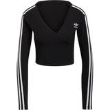 18 - 48 - V-udskæring Overdele adidas Women's Adicolor Classics Cropped Long Sleeve Top - Black