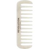 Hvide Hårkamme Revolution Haircare Natural Curl Wide Tooth Comb White
