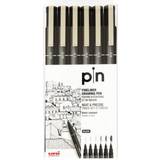 Uni Marker penne Uni Pin Permanent marker Sortiment 6 Stk