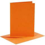 Orange Papir Creativ Company Brevkort m. kuvert 6 sæt Orange