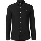 FARAH Herre Skjorter FARAH Brewer Slim Fit Organic Cotton Oxford Shirt - Black