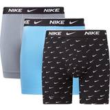 Nike Herre Underbukser Nike Everyday Essentials Cotton Stretch Boxer 3-pack - Swoosh Print/Cool Grey/University Blue