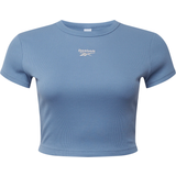 26 - Blå - Dame T-shirts & Toppe Reebok Classics Ribbed T-shirt Plus Size - Blue Slate