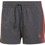 Bomuld - Slids Shorts adidas Essentials Slim 3-Stripes Shorts Women - Dark Grey Heather/Semi Turbo