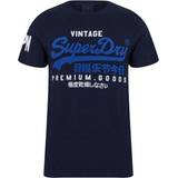 Superdry Polyester Overdele Superdry Vintage Logo T-shirt - Midnight Blue Grit