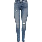 Only Power Life Mid Push Skinny Fit Jeans - Blue/Medium Blue Denim