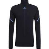 Adidas Træningstøj Toppe svedundertøj adidas Primeknit Running Mid-Layer Men - Black Melange/Bold Blue