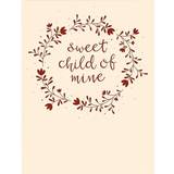 Blomster - Papir Børneværelse A Little Lovely Company Plakat Sweet Child 50x70cm
