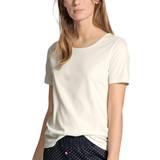 48 - Bomuld - Dame Skjorter Calida Favourites Dreams Shirt Short Sleeve - Star White
