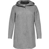50 - Kort Overtøj Only Sedona Curvy Seasonal Coat - Grey/Light Grey Melange