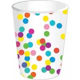 Hvid Tallerkener, Glas & Bestik Cups Confetti, 8pcs