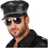 Politimænd Hatte Kostumer Atosa Simile Leather Biker Accessory Custom