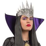 Halloween Kroner & Diademer Kostumer Vegaoo Dronning sølv diadem med glimmer til voksne