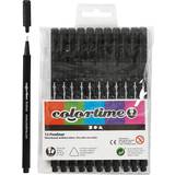 Colortime Fineliner Black 12-pack