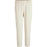 Beige - Viskose Bukser & Shorts Object Collector's Item Lisa Slim Fit Trousers - Sandshell