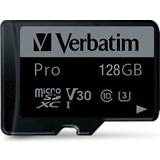 128 GB - V30 - microSDHC Hukommelseskort Verbatim Pro microSDXC Class 10 UHS-I U3 128GB