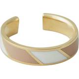 Ringe Design Letters Striped Candy Ring - Gold/Beige/White