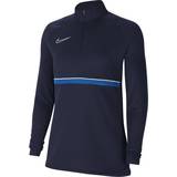 32 - Dame - XS T-shirts & Toppe Nike Dri-FIT Academy Football Drill Top Women - Obsidian/White/Royal Blue
